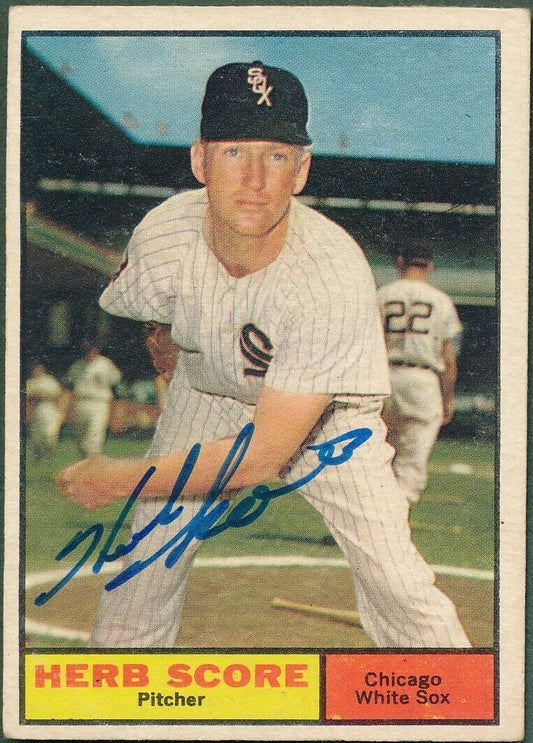 Herb Score White Sox Signed/Autographed 1961 Topps Baseball Card #185 162314