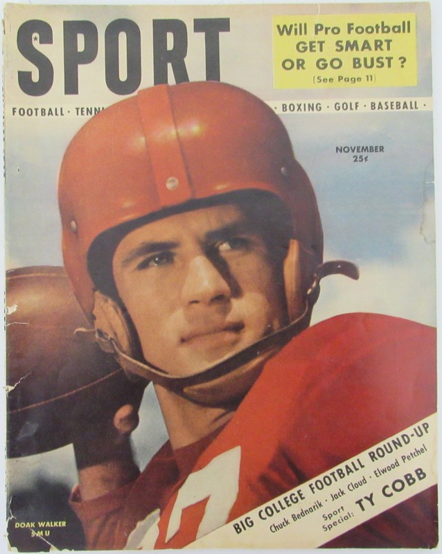 November 1948 Vintage Sport Magazine Doak Walker HOF SMU on Cover 183100