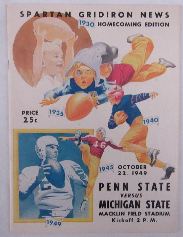 1949 Penn State Nittany Lions vs Michigan State College Football Program 137602