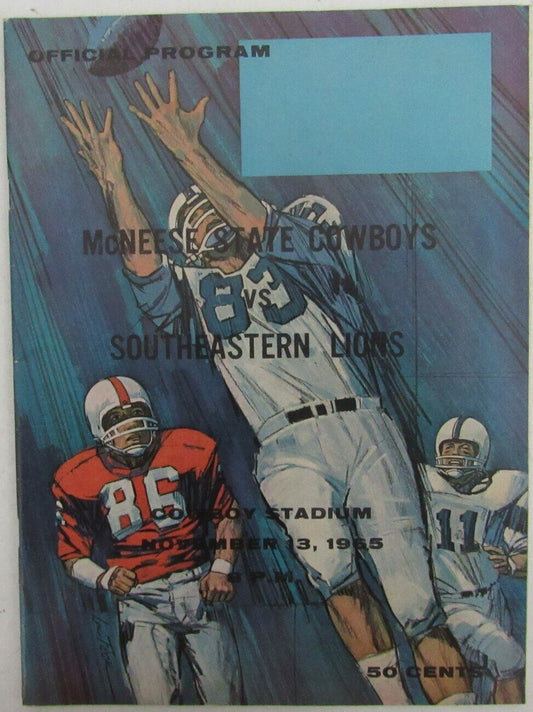 1965 McNeese State vs. Southeastern College Football Game Program 148914