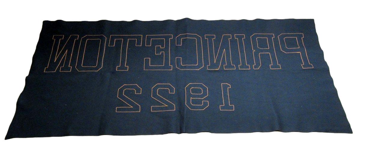 Vintage 1922 Princeton 66x31 Black/Orange Felt Banner 184947