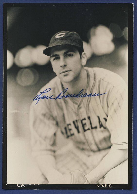 Lou Boudreau Indians Signed Vintage George Burke 5x7Photo 105008