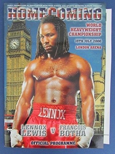 Lennox Lewis Francois Botha Boxing Official Program 7-15-2000 121980