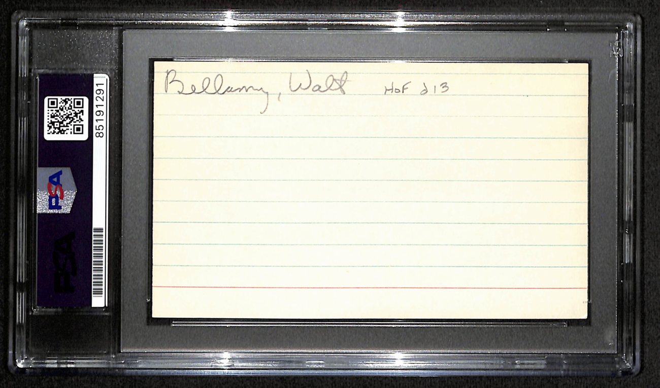 Walt Bellamy HOF Signed/Auto 3x5 Index Card New York Knicks PSA/DNA 188571
