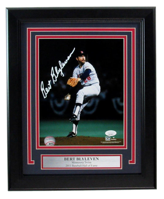 Bert Blyleven HOF Autographed Minnesota Twins 8x10 Photo Framed JSA 188751