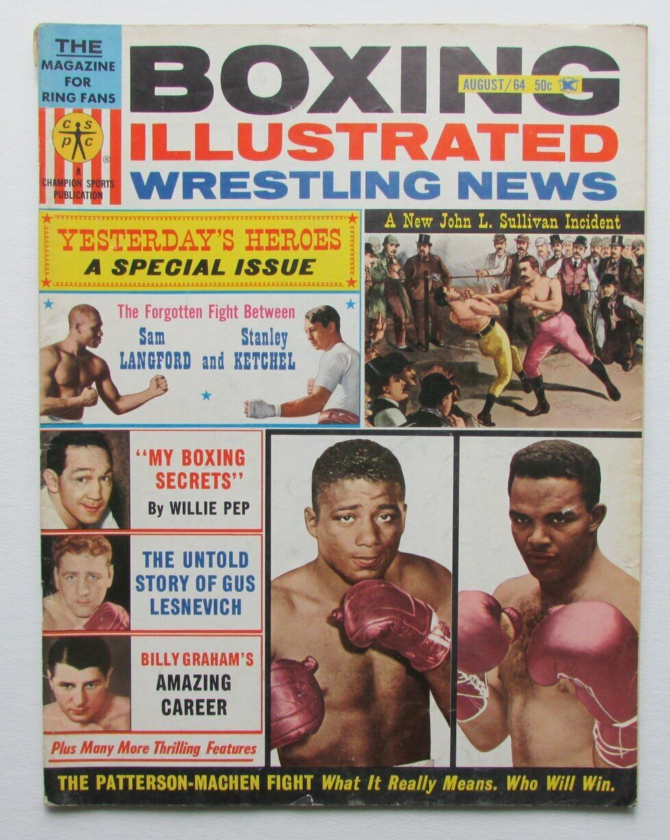 August 1964 Boxing Illustrated Magazine Patterson vs. Machen 167891