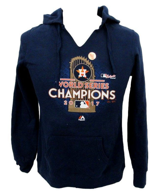 Houston Astros 2017 World Series Champions Hooded Sweatshirt New Size M 182352