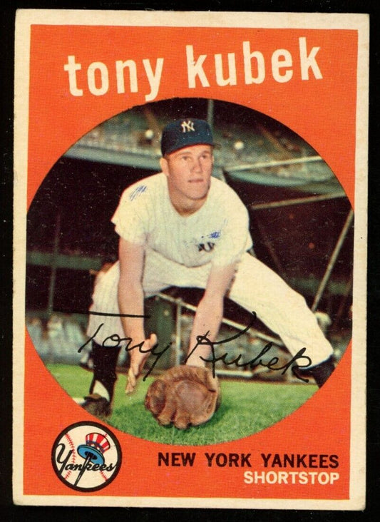 1959 Topps Baseball Tony Kubek #505 New York Yankees