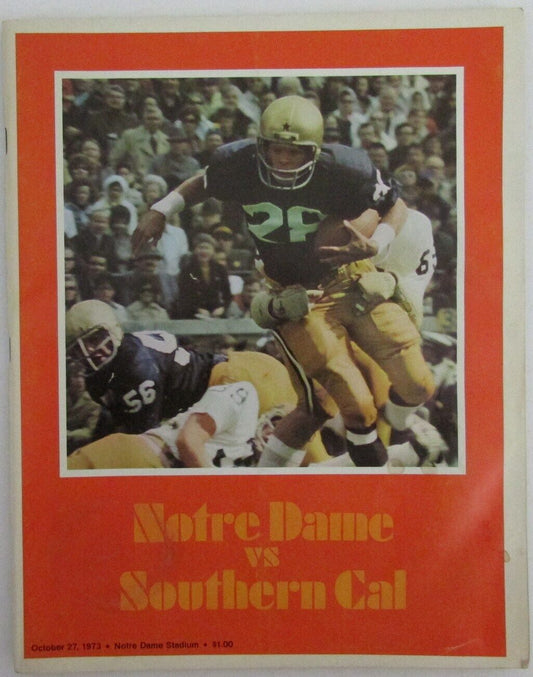 October 27, 1973 Southern Cal USC vs Notre Dame College Football Game Program