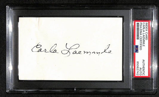 Carla  Laemmle Signed 3x5 Index Card "Dracula" 1931 PSA/DNA 183929