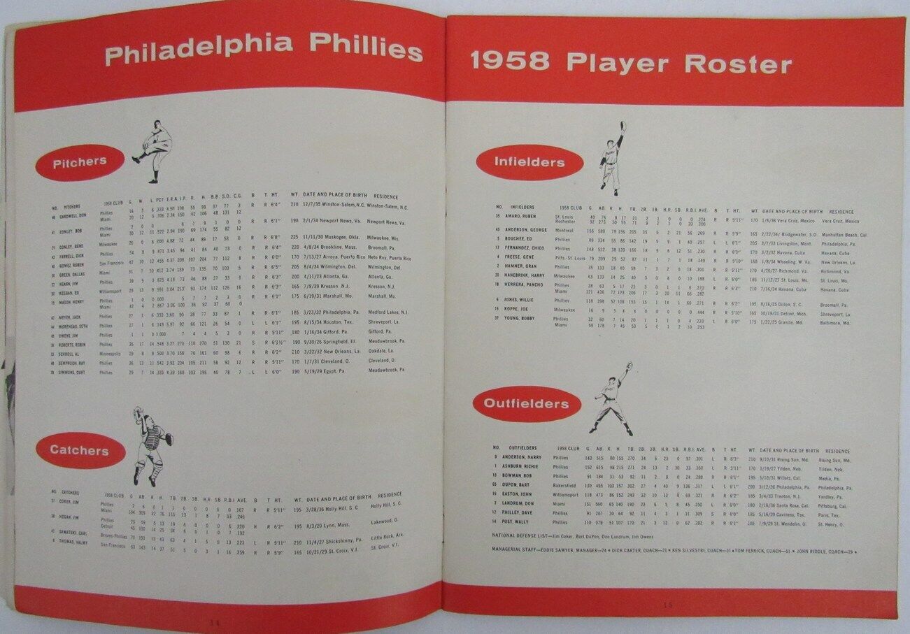 1959 Philadelphia Phillies Yearbook