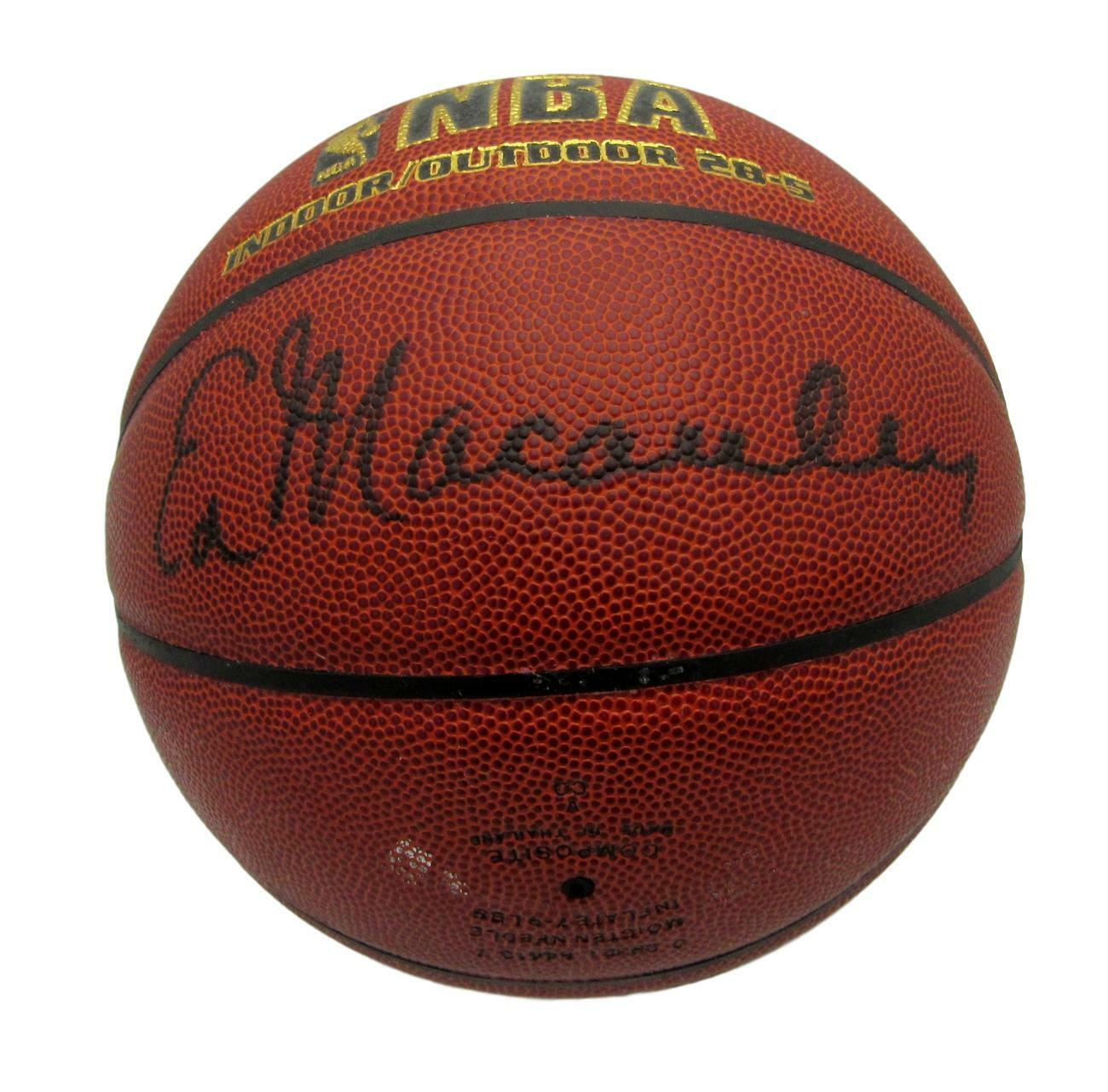 Ed Macauley HOF Signed Boston Celtics Spalding Basketball Beckett 151730