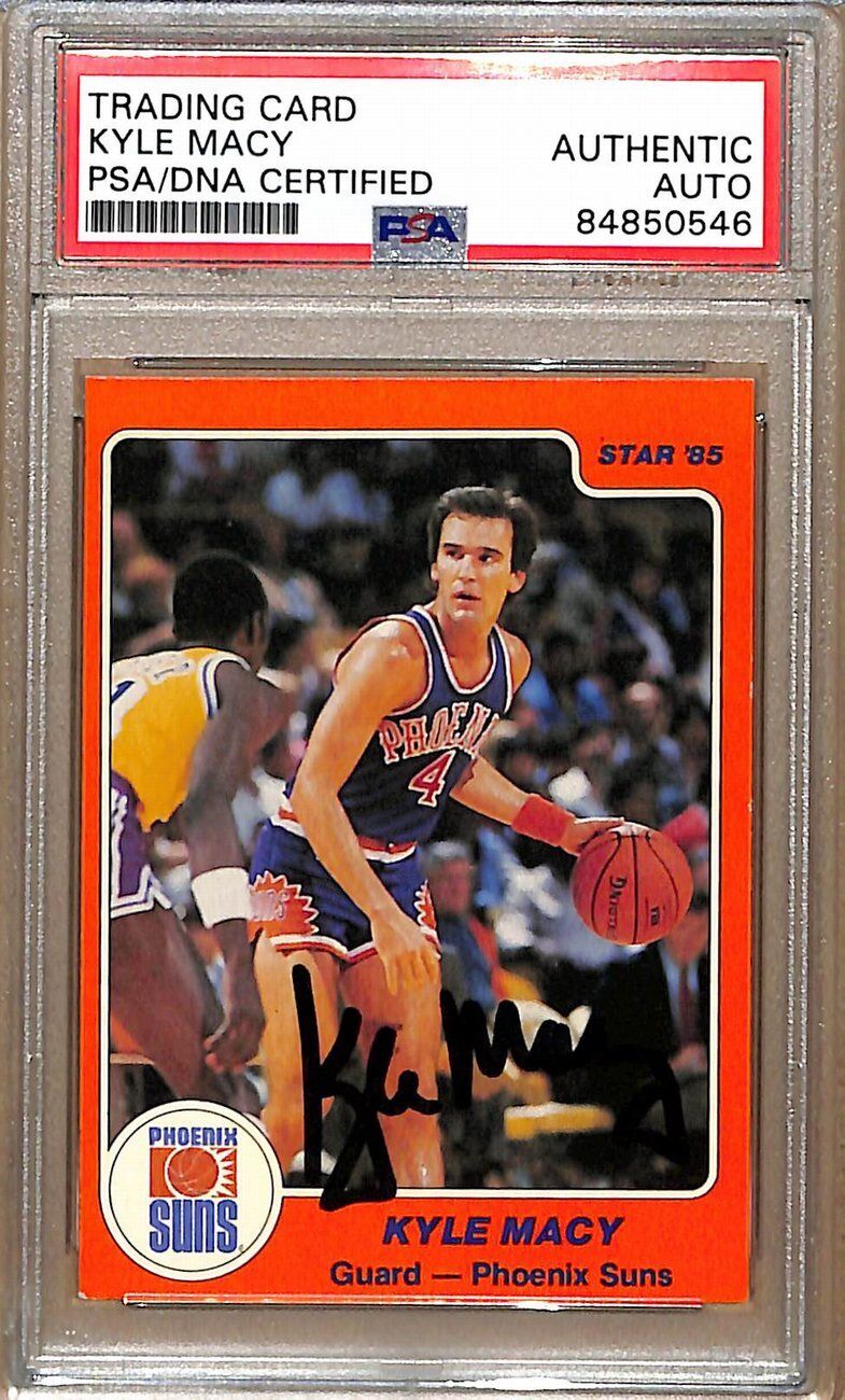 1984-85 Star Company #46 Kyle Macy Suns Signed/Auto Card PSA/DNA 178974