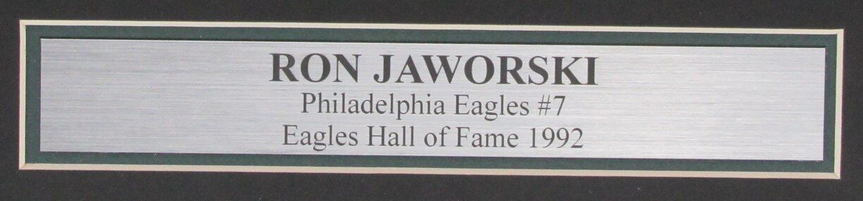 Ron Jaworski Autographed 8x10 Photo Philadelphia Eagles Framed JSA 177257