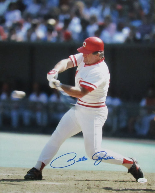 Pete Rose Cincinnati Reds Autographed/Signed 16x20 Photo JSA 189712