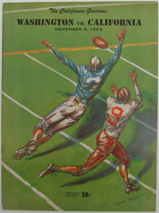 1955 Washington vs. California College Football Game Souvenir Program 163166