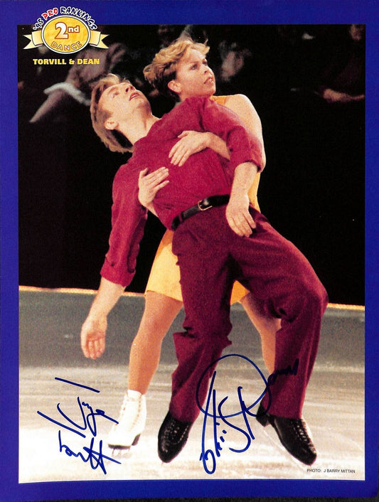 Tovill and Dean 1984 Gold Medalists Pair Skating Signed 8x10 Photo 180448