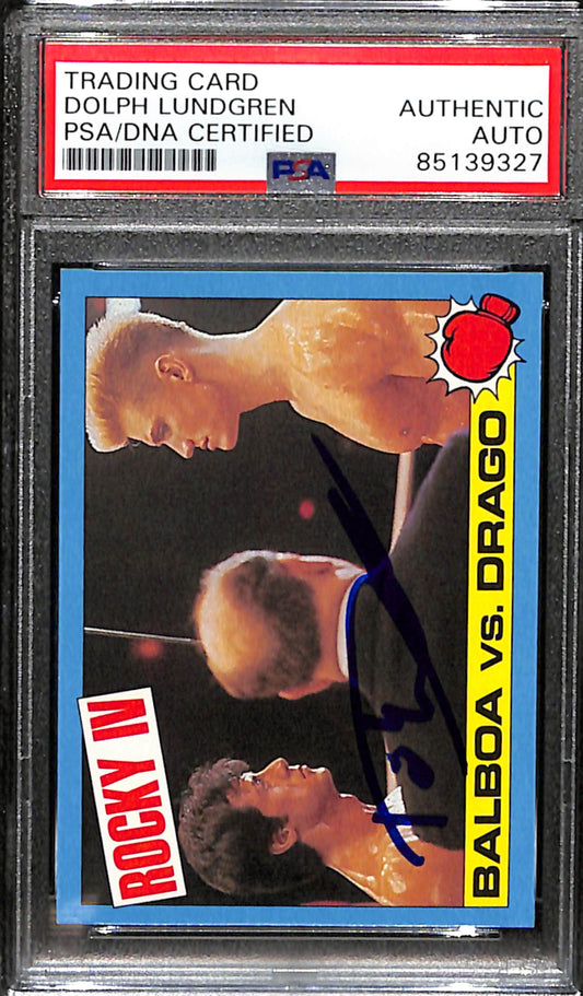 Dolph Lundgren Signed/Auto 1985 TOPPS Rocky IV Drago Card #38 PSA/DNA 183780