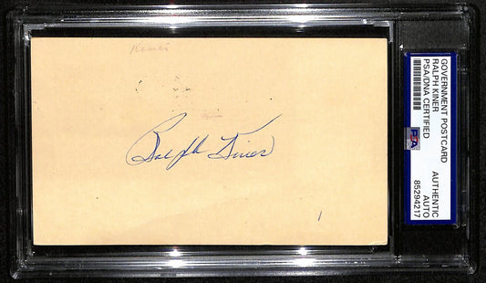 Ralph Kiner HOF Signed/Autographed Government Postcard Pirates PSA/DNA 190625