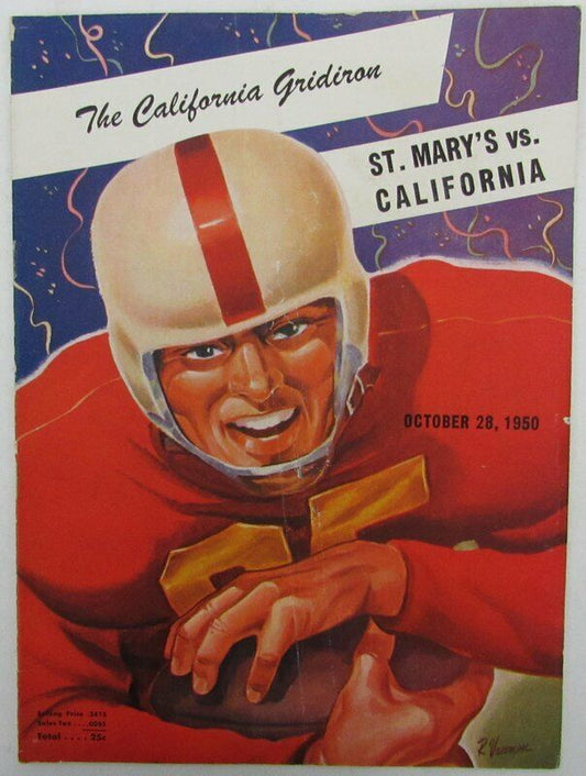 1950 St. Mary's vs. CAL California College Football Program 143558