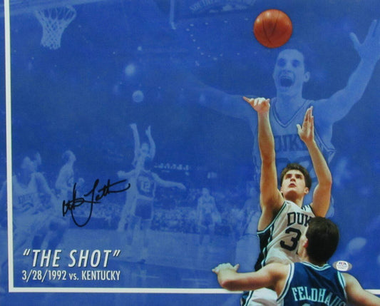 Christian Laettner Duke Signed/Autographed The Shot 16x20 Photo PSA/DNA 167271