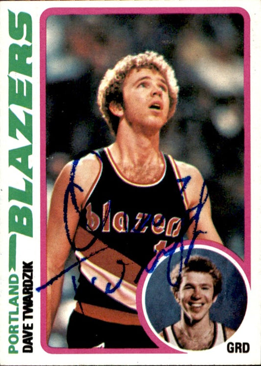 Dave Twardzik Autographed 1978-79 TOPPS Basketball Card #122 Blazers 183061