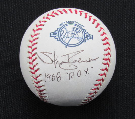 Stan Bahnson Signed/Auto Yankees 100th OML Baseball PSA/DNA Inscr 186977
