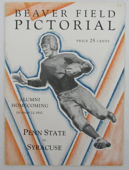 Vintage 1932 Penn State Nittany Lions vs. Syracuse College FB Program 137060