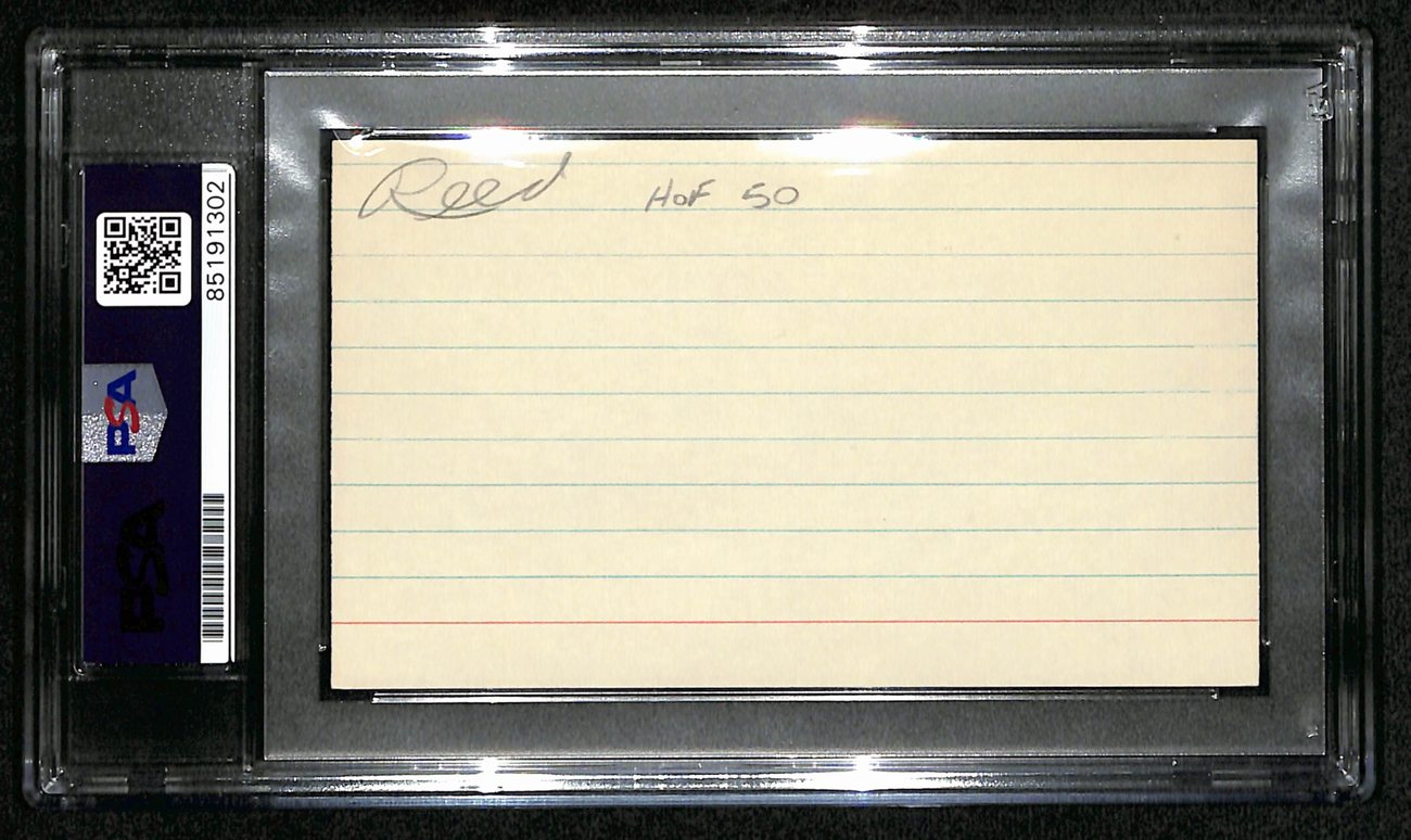 Willis Reed HOF Signed/Auto 3x5 Index Card New York Knicks PSA/DNA 188569