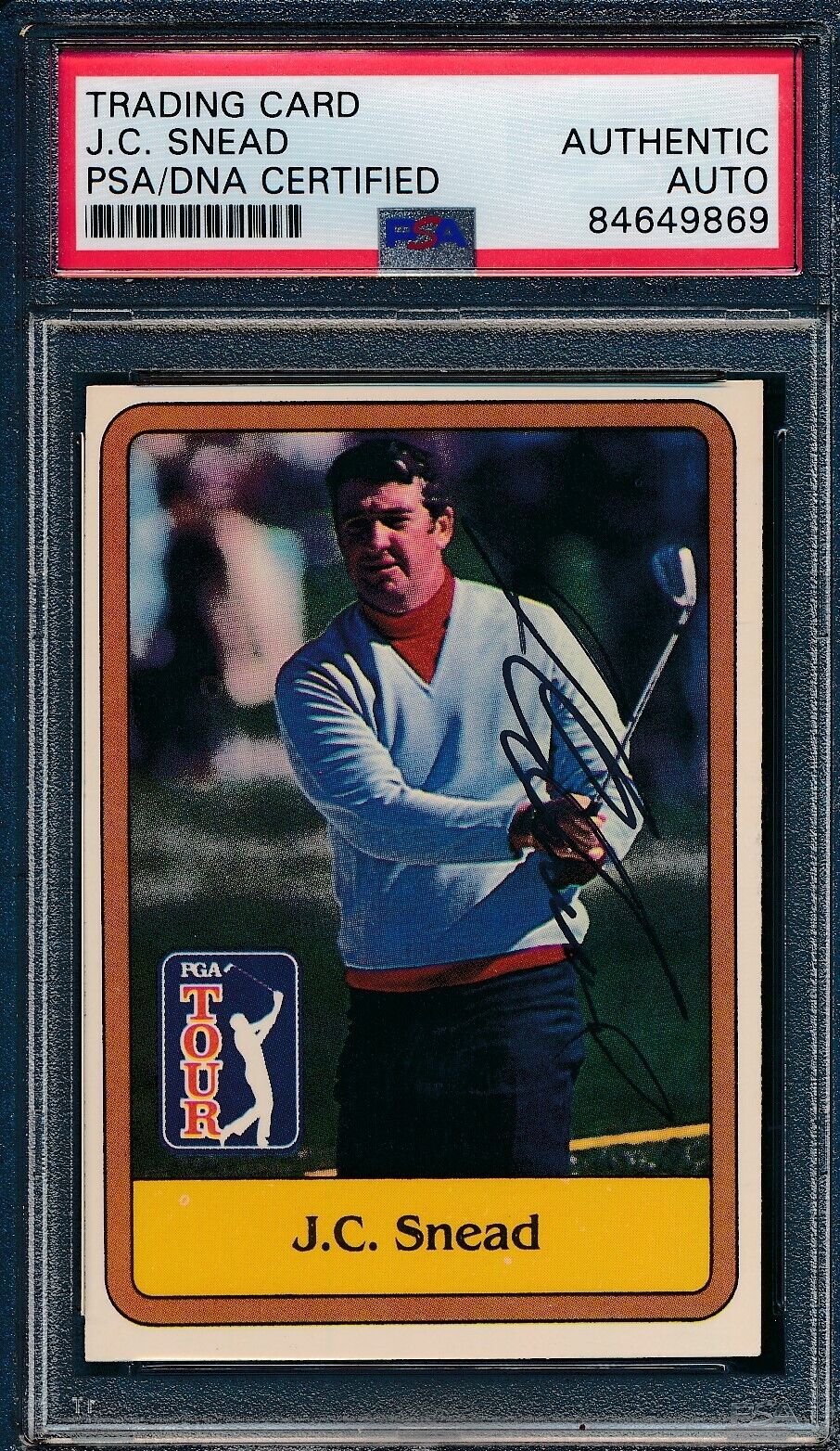 1981 DONRUSS PGA J.C. Snead #54 Authentic Card Signed PSA/DNA 176040