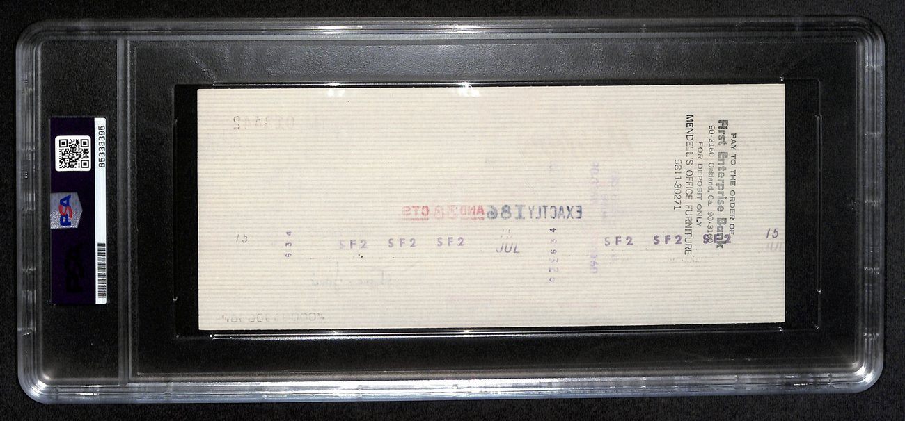 Al Davis HOF Signed/Autographed 8.5x3.5 Bank Check Raiders PSA/DNA 193241