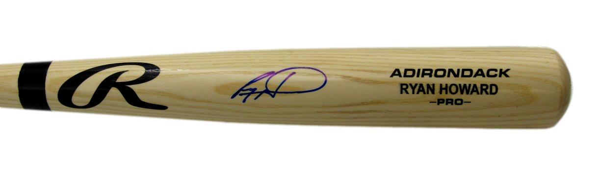 Ryan Howard Signed/Auto Blonde Adirondack Baseball Bat Phillies Beckett 193344