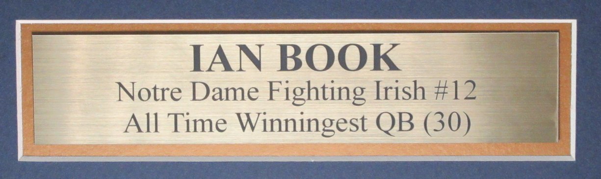 Ian Book Autographed/Inscribed Football Jersey Notre Dame Framed Beckett 186164