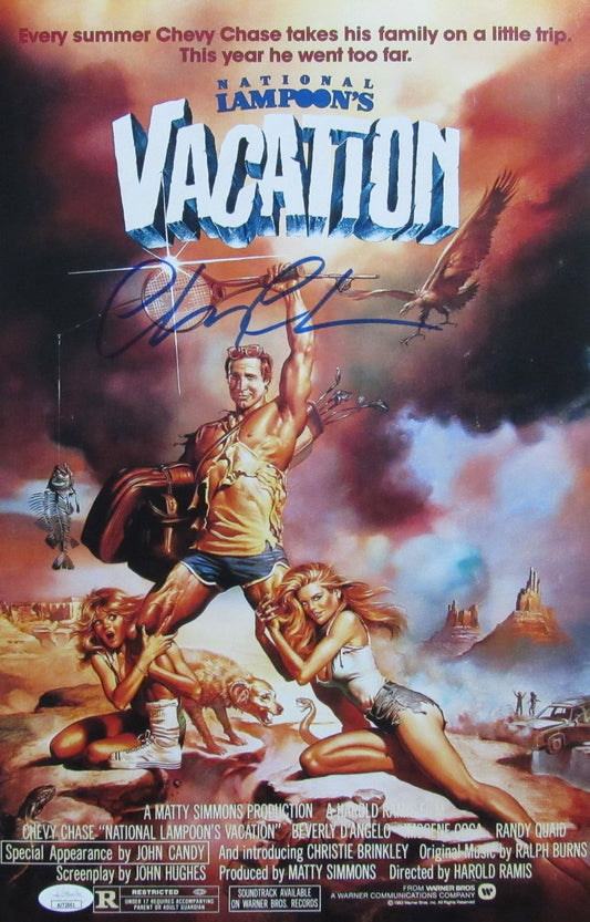 Chevy Chase Autographed 11x17 Movie Poster "Vacation" JSA 179124