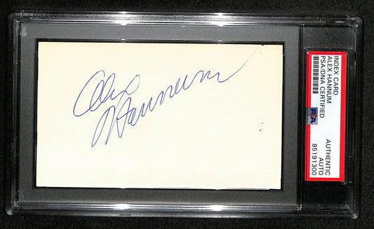 Alex Hannum HOF Signed/Auto 3x5 Index Card Philadelphia 76ers PSA/DNA 188567