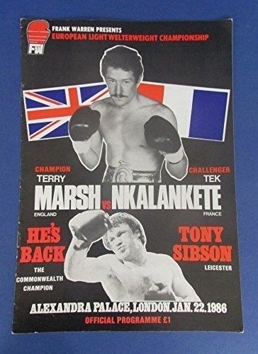 Alexandra Palace Terry Marsh Tek Nkalankete Boxing Program 1/22/86 122169