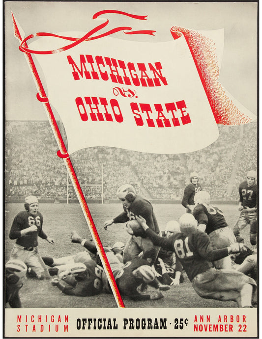 Vintage 11/22/1941 Michigan vs Ohio State Football Program - The Game 188729