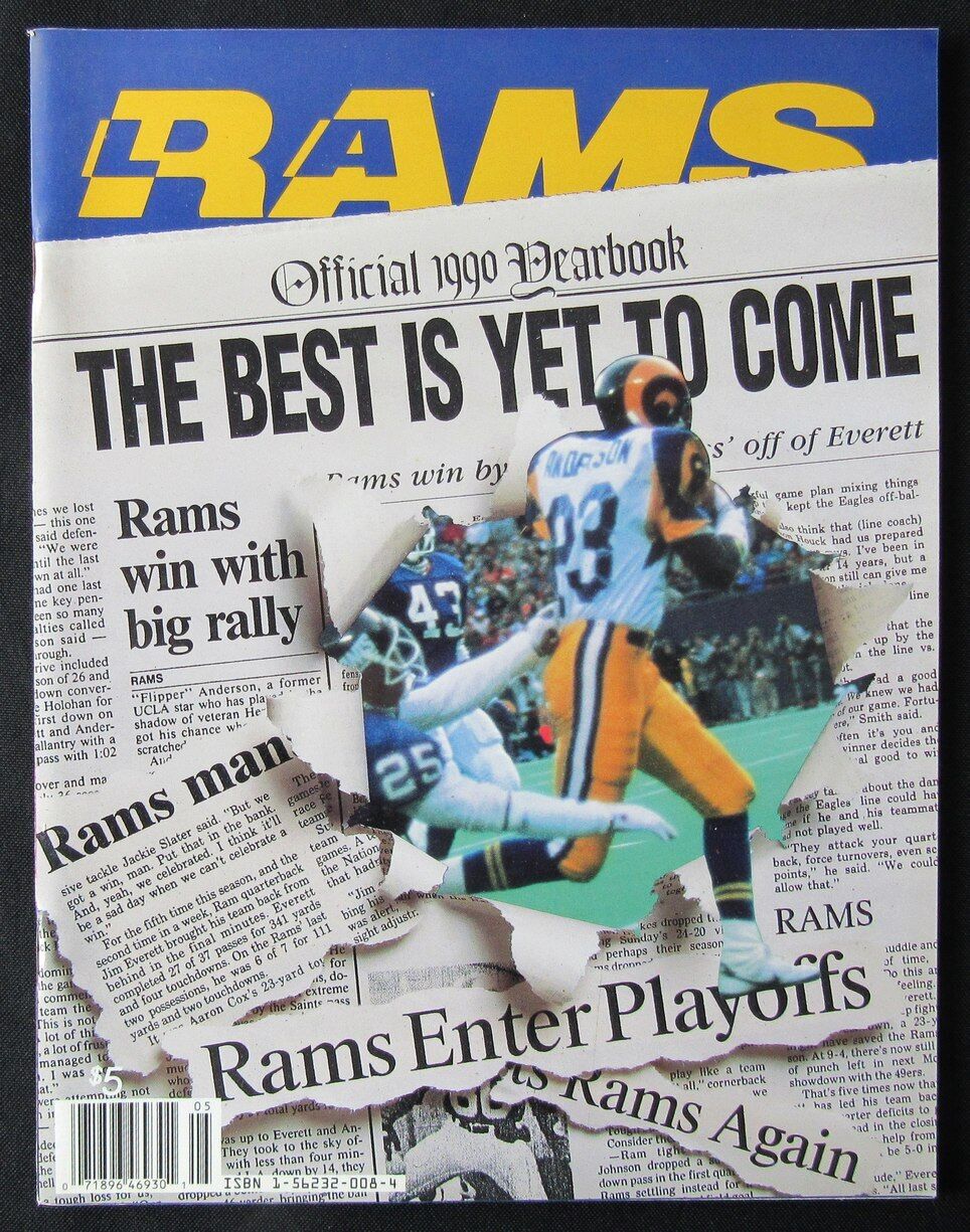 1990 Los Angeles Rams Football Team Yearbook 176311