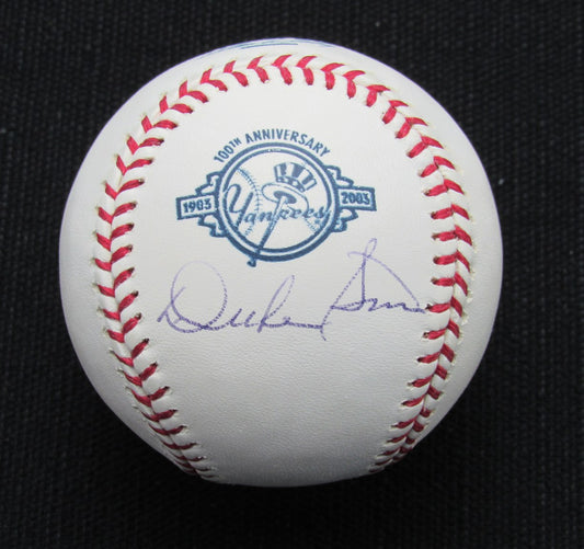 Duke Sims Signed/Auto Yankees 100th OML Baseball JSA  186890