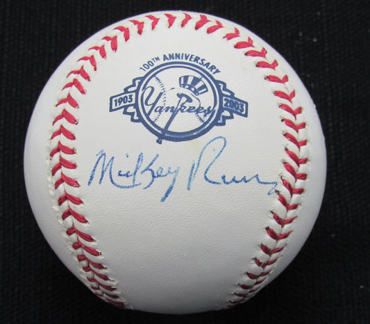Mickey Rivers Signed/Auto Yankees 100th OML Baseball PSA/DNA 187004