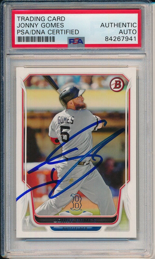 Jonny Gomes Red Sox Signed/Autographed 2014 Bowman Card #143 PSA/DNA 156494