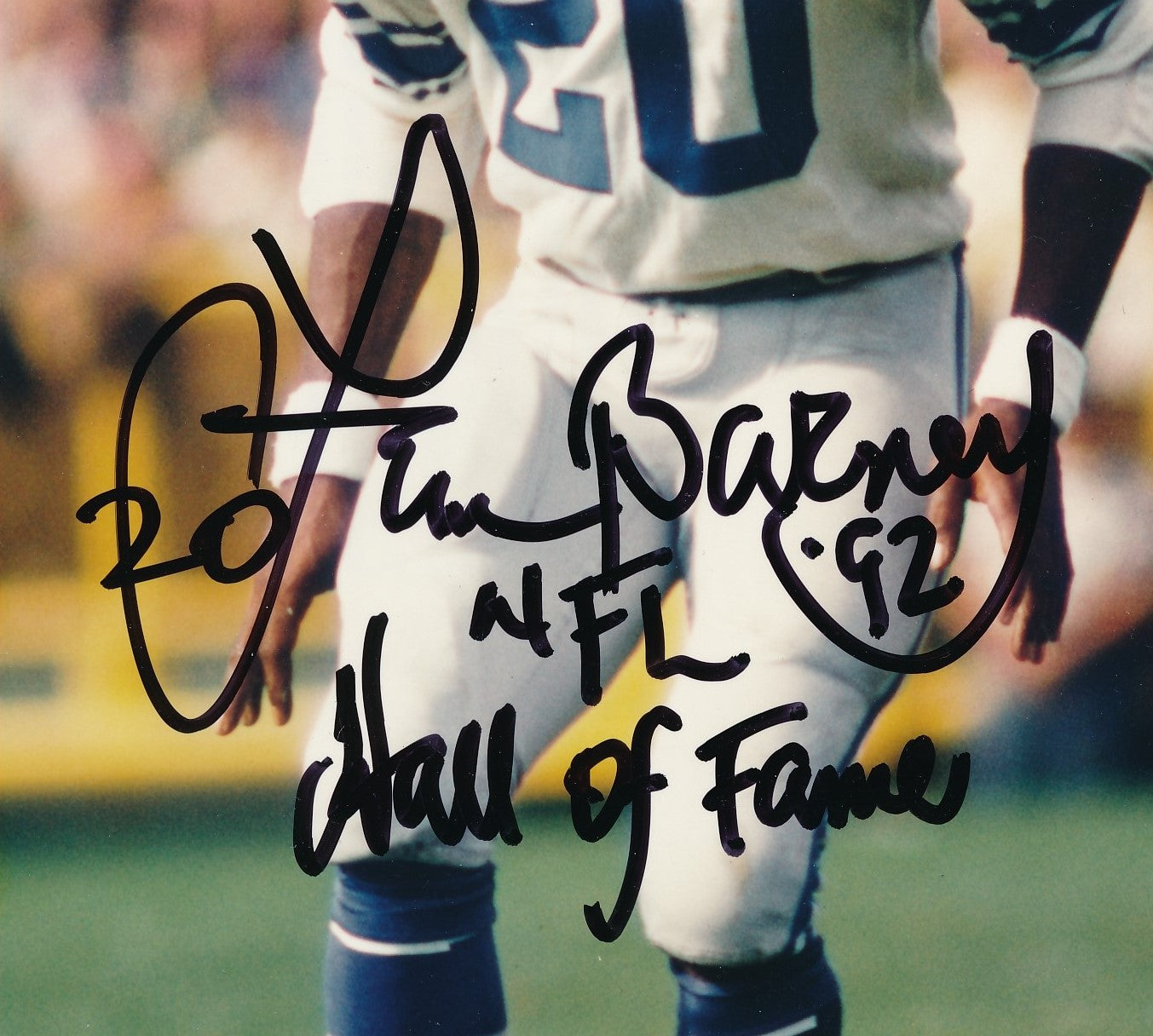 Lem Barney Autographed 8x10 Photo Detroit Lions Beckett 183521