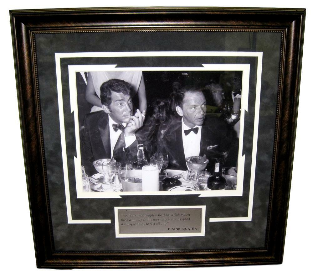 Frank Sinatra/Dean Martin Classic Photo Unsigned Double Suede Matted Framed