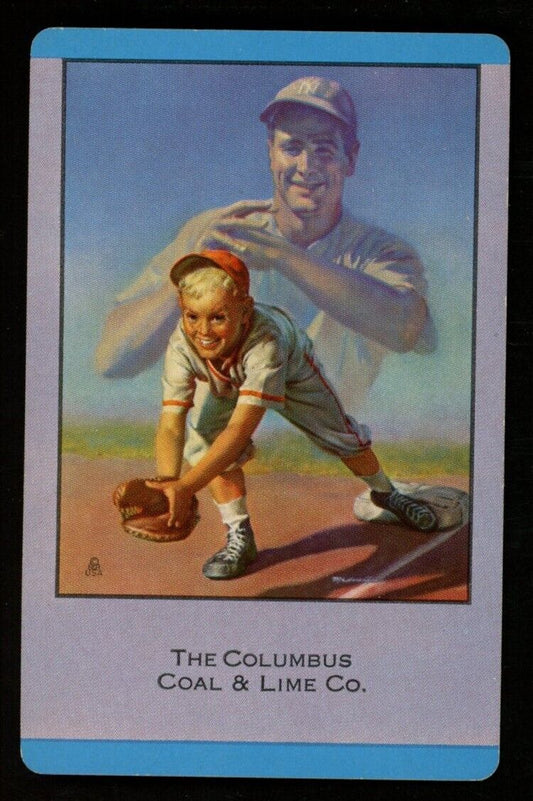 Brown Bigelow 1953 LOU GEHRIG YANKEES HOF Playing Card 9 of Spades