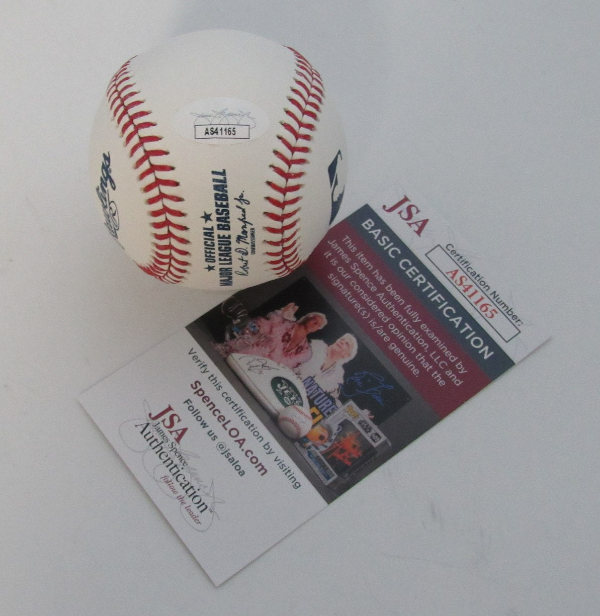 Denny McLain Autographed/Inscribed OML Baseball Tigers JSA 189366