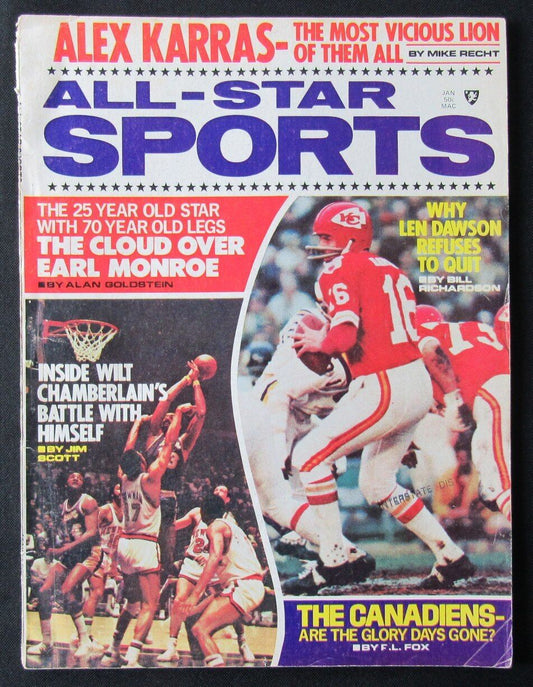 1971 All-Star Sports Magazine Len Dawson on Cover Kansas City Chiefs 176309