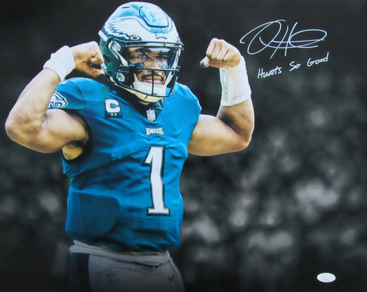 Jalen Hurts Autographed/Inscribed "Hurts So Good" 16x20 Photo Philadelphia Eagles JSA 175592