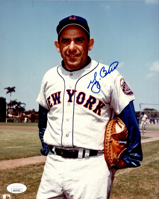 Yogi Berra HOF Signed/Autographed 8x10 Photo New York Mets JSA 191530