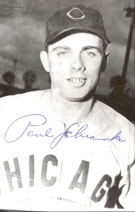 Paul Schramka Cubs Signed/Autographed 3x5  Photo 178784