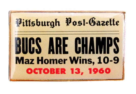 1960 World Series Pittsburgh Pirates Post Gazette Commemorative Pin 185003